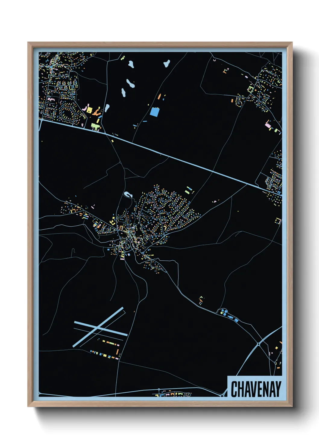 Une affiche de carte sur Chavenay