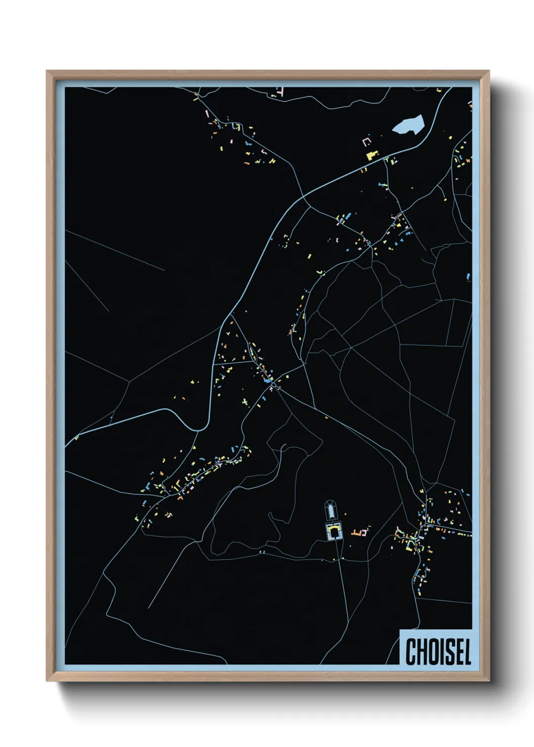 Une affiche de carte sur Choisel