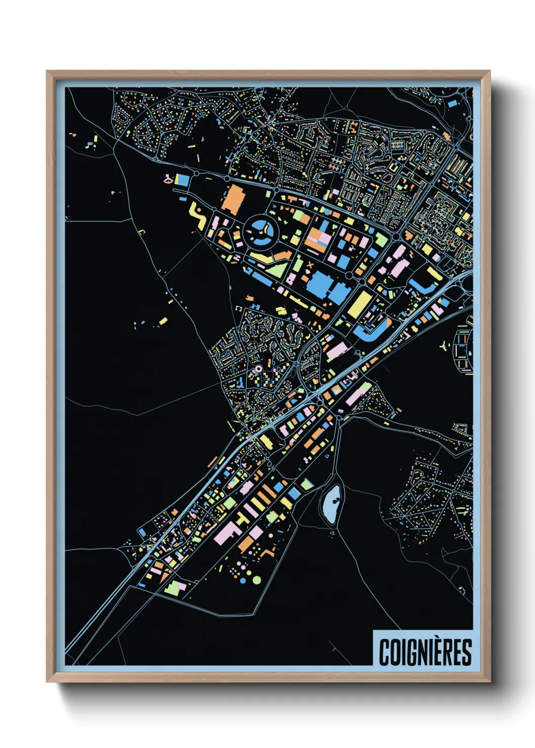 Une affiche de carte sur Coignières