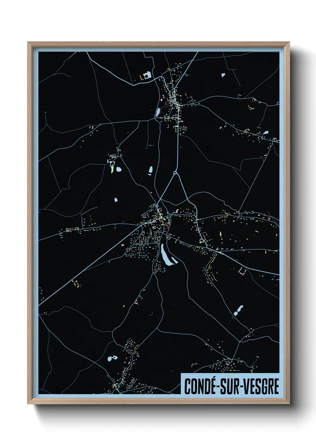 Une affiche de carte sur Condé-sur-Vesgre