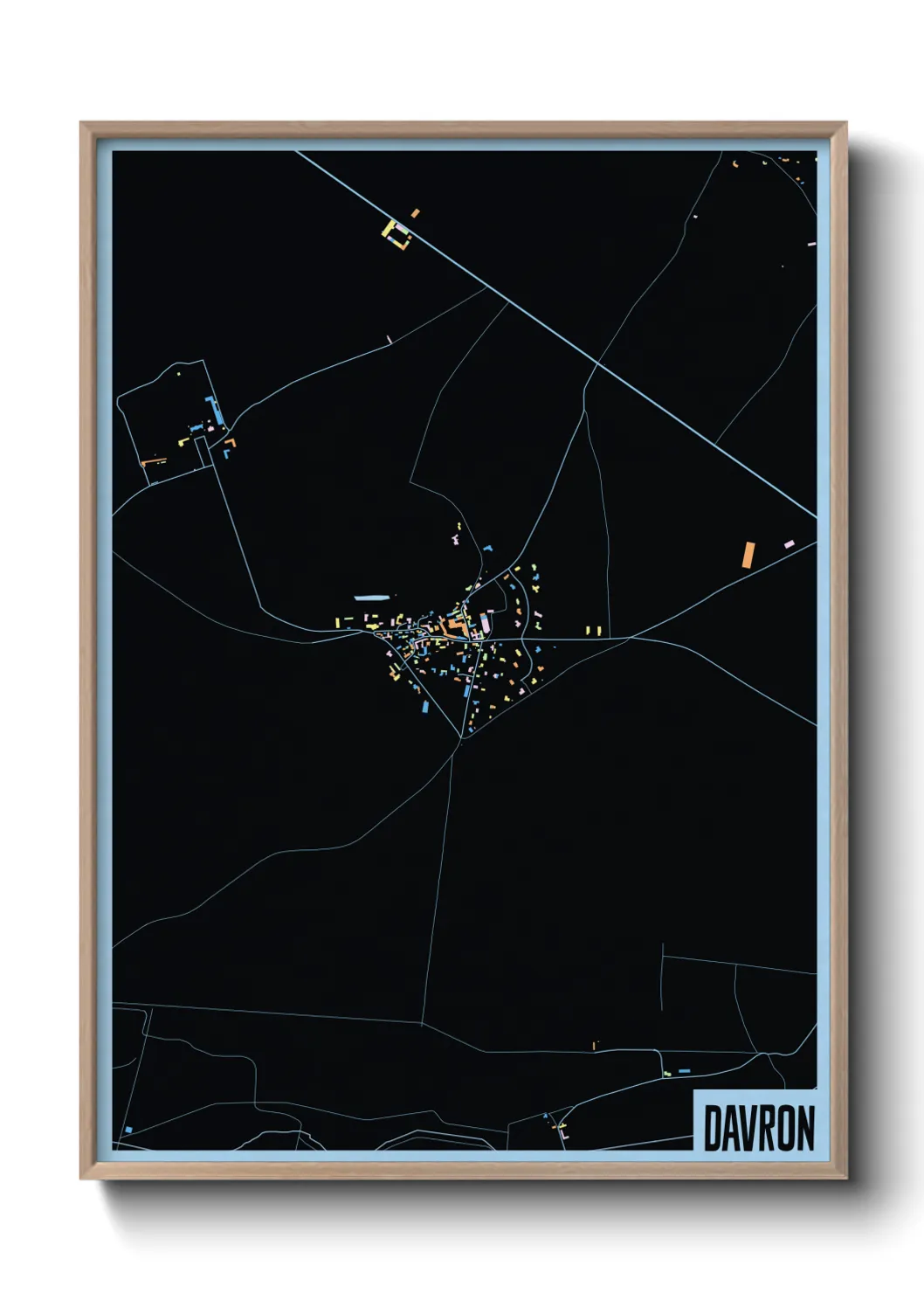 Une affiche de carte sur Davron