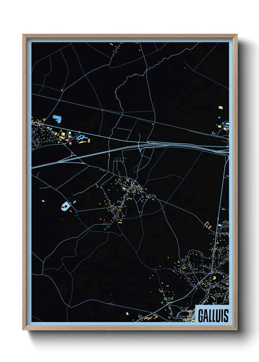 Une affiche de carte sur Galluis