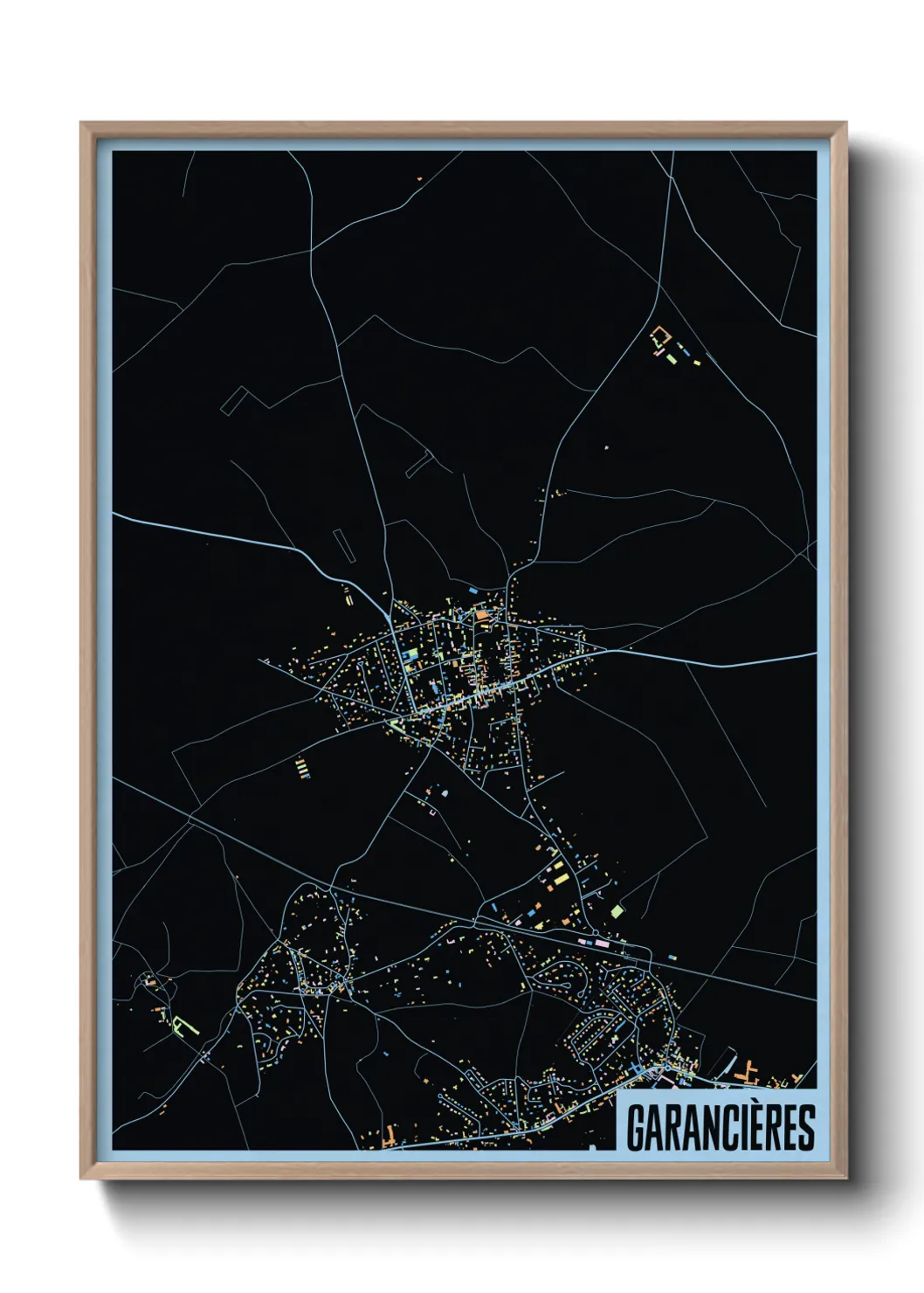 Une affiche de carte sur Garancières