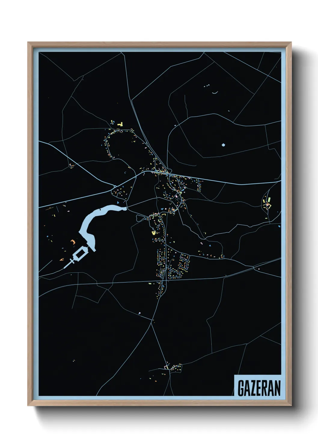 Une affiche de carte sur Gazeran