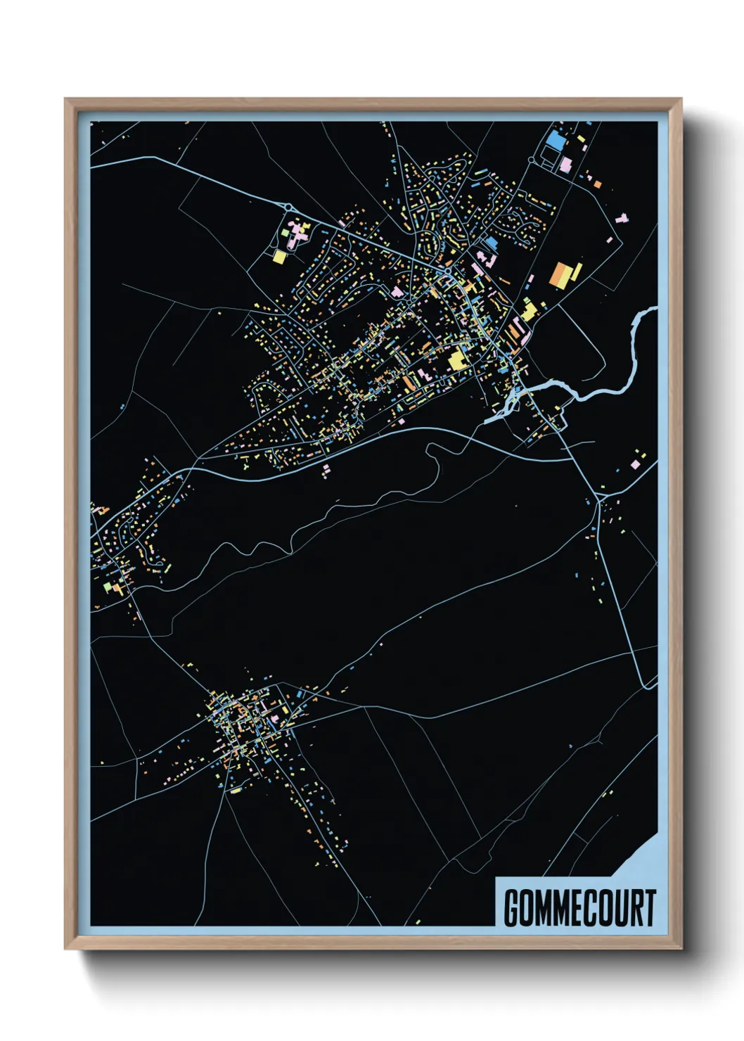 Une affiche de carte sur Gommecourt