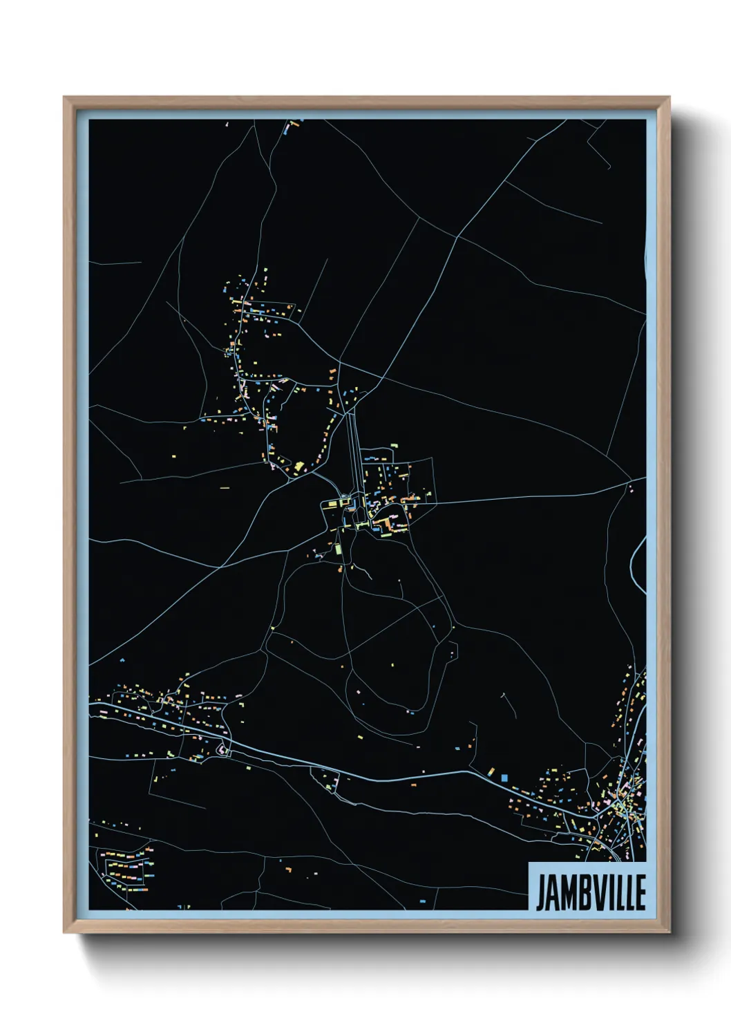 Une affiche de carte sur Jambville