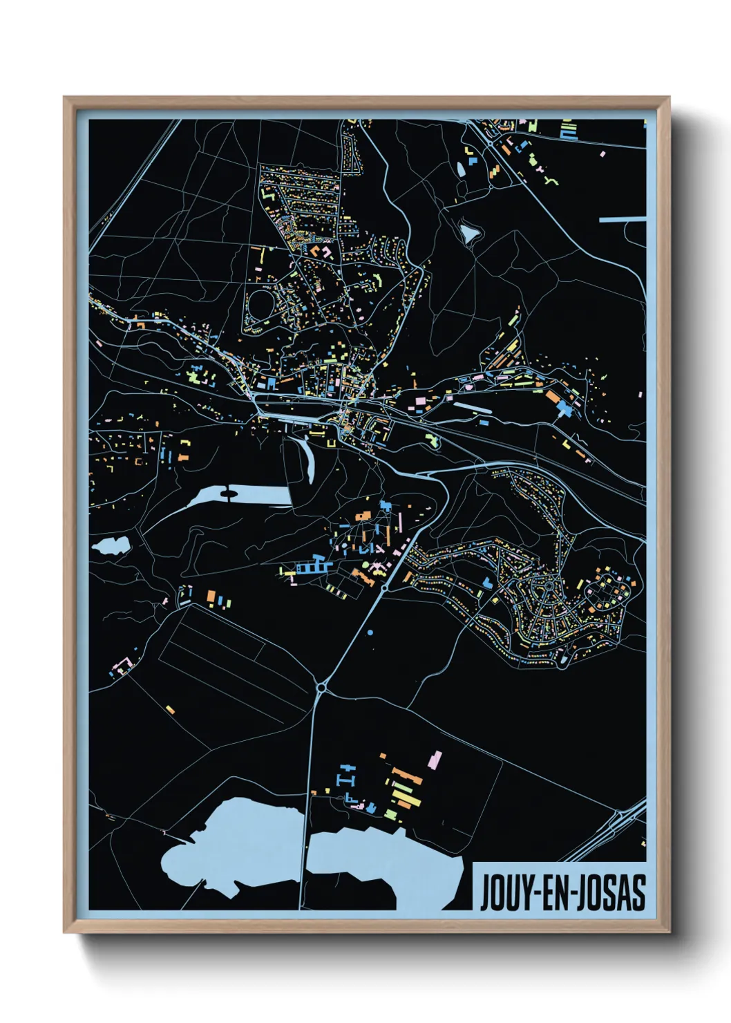 Une affiche de carte sur Jouy-en-Josas