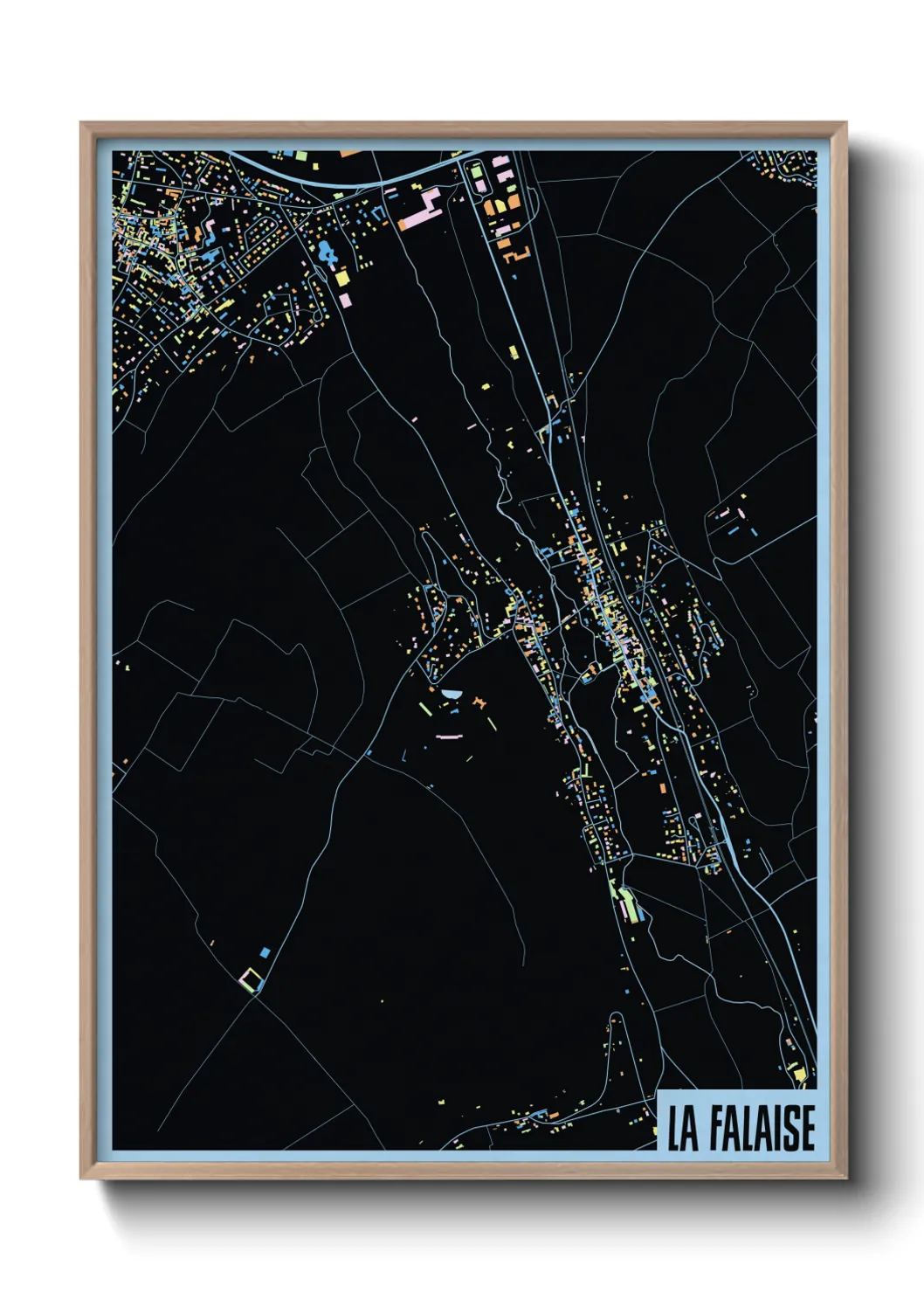 Une affiche de carte sur La Falaise