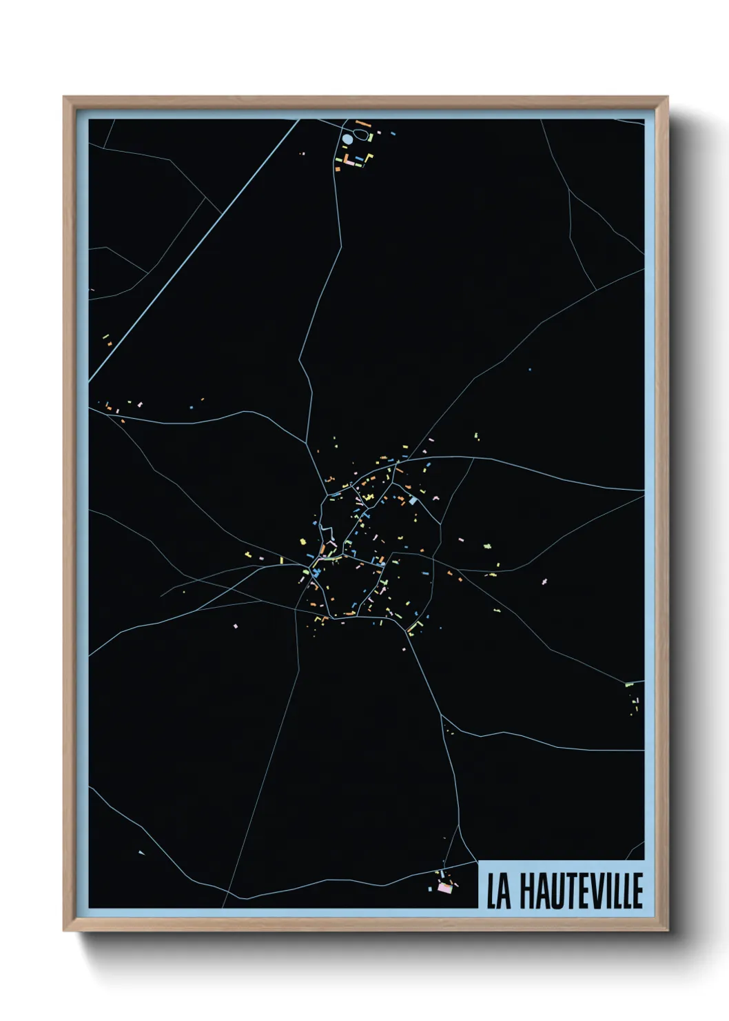 Une affiche de carte sur La Hauteville