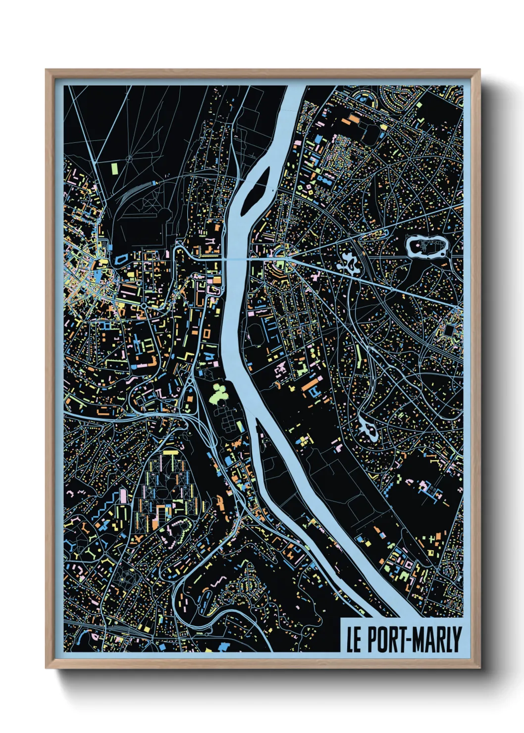 Une affiche de carte sur Le Port-Marly