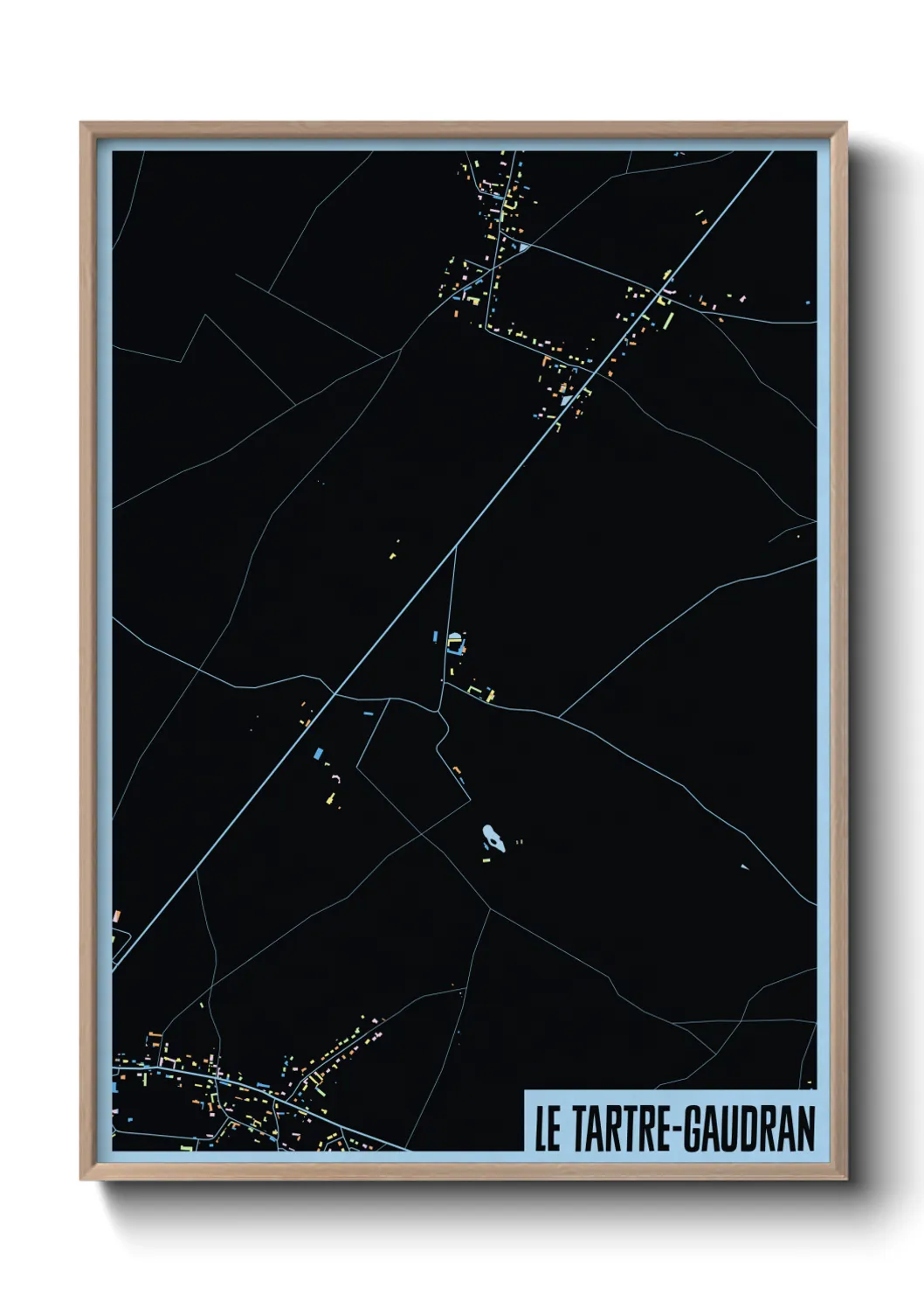 Une affiche de carte sur Le Tartre-Gaudran