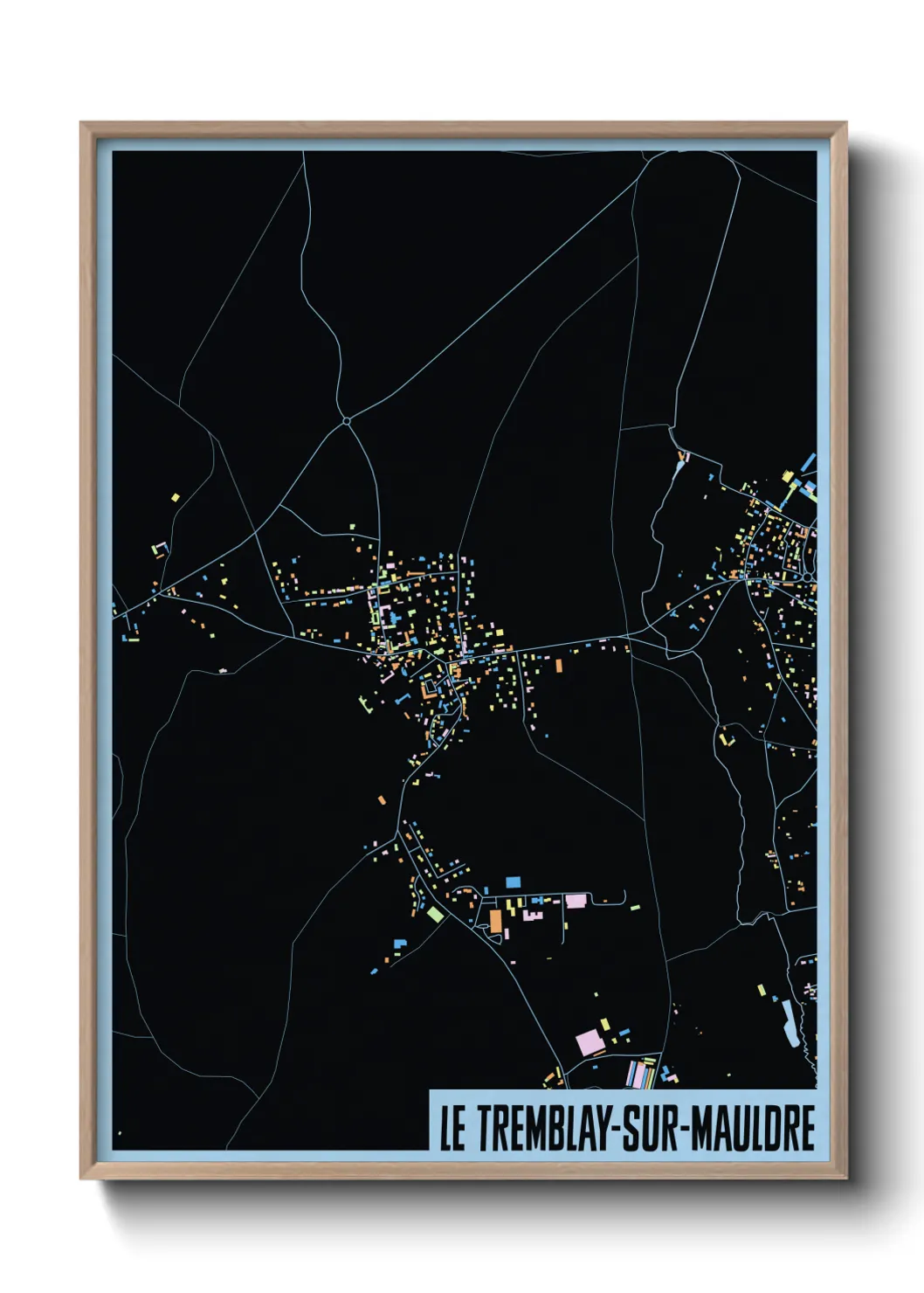 Une affiche de carte sur Le Tremblay-sur-Mauldre