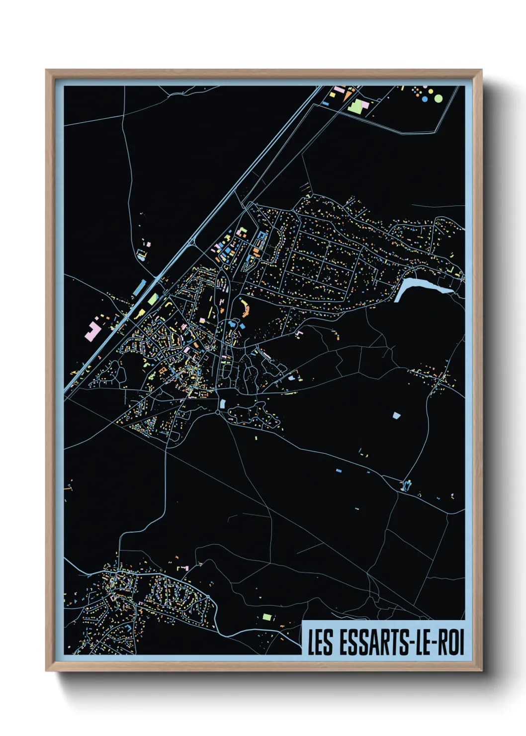 Une affiche de carte sur Les Essarts-le-Roi