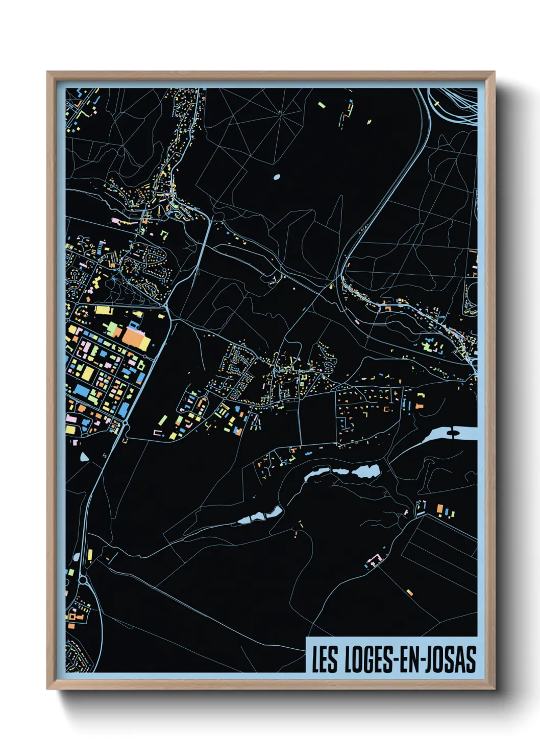 Une affiche de carte sur Les Loges-en-Josas