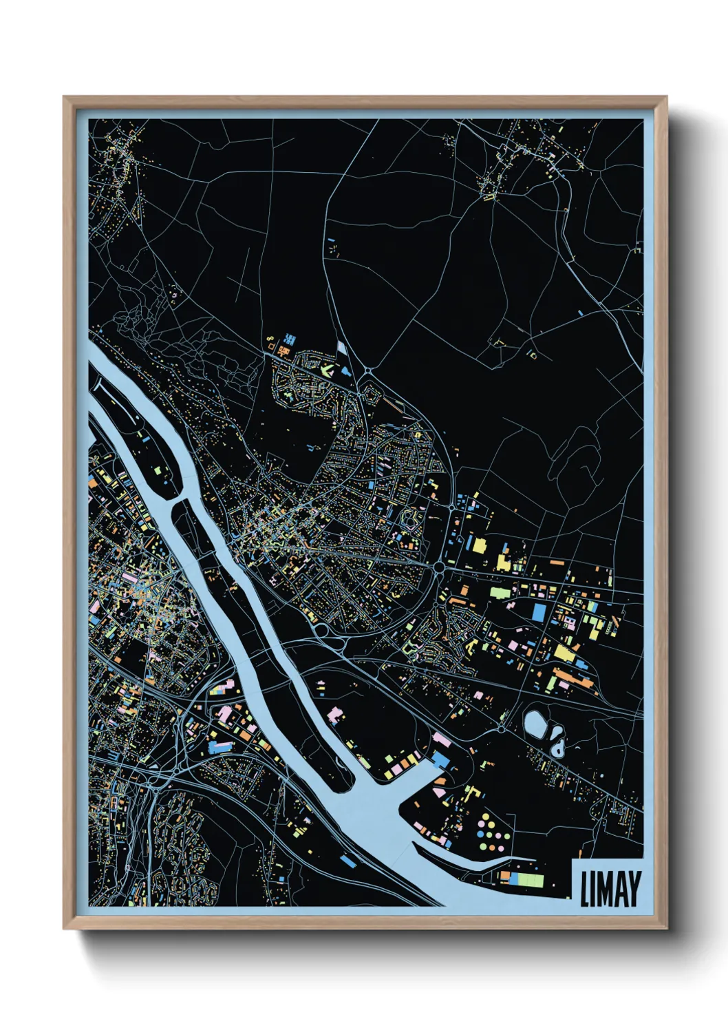 Une affiche de carte sur Limay