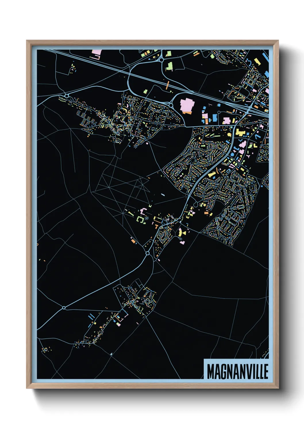 Une affiche de carte sur Magnanville
