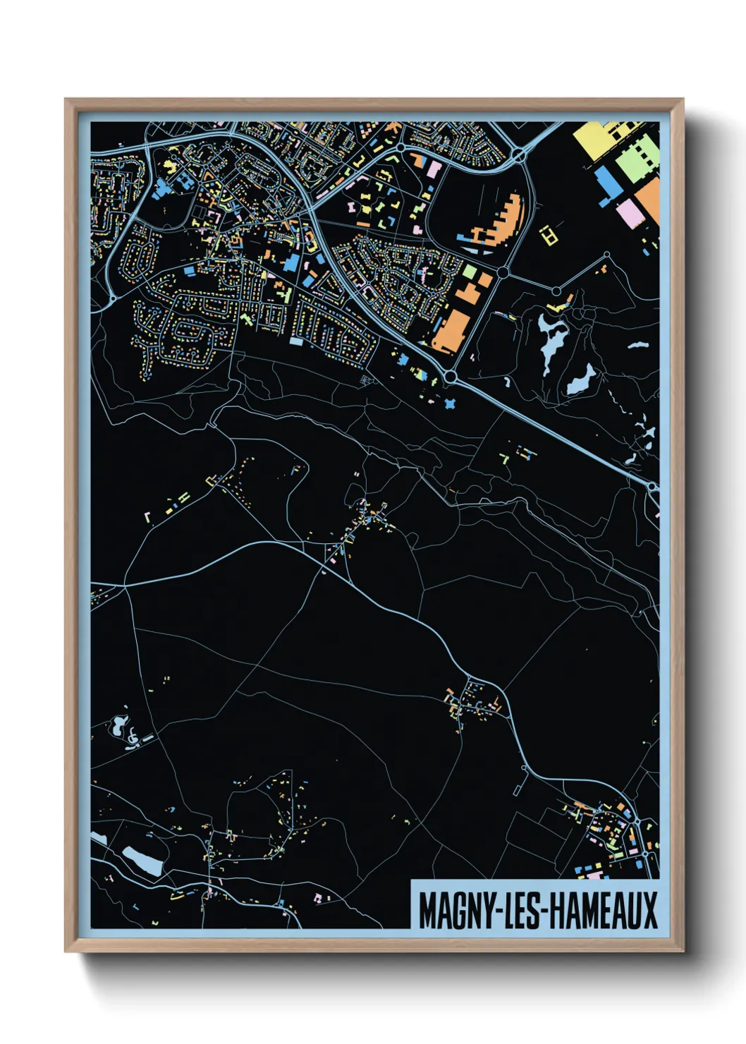 Une affiche de carte sur Magny-les-Hameaux