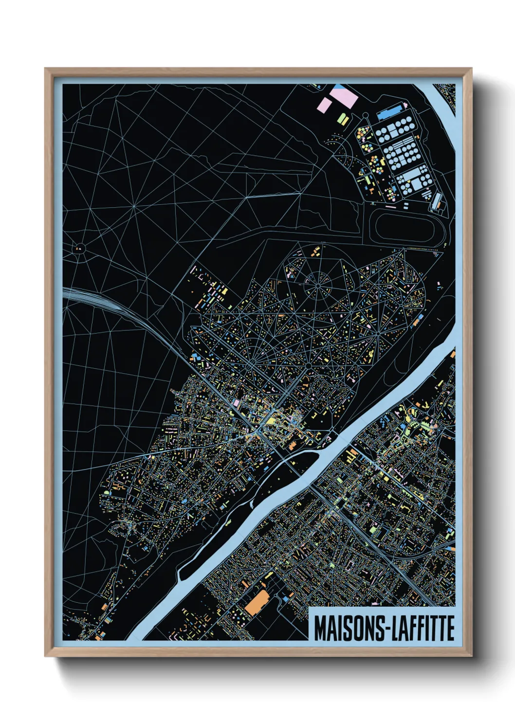 Une affiche de carte sur Maisons-Laffitte