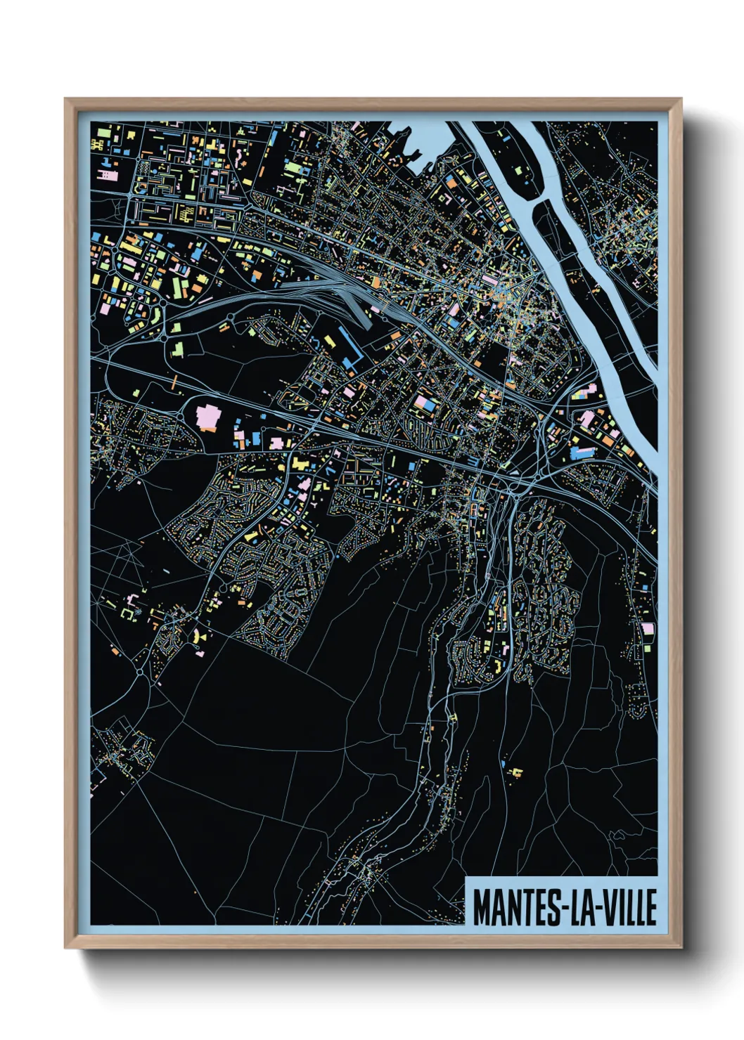 Un poster carteMantes-la-Ville