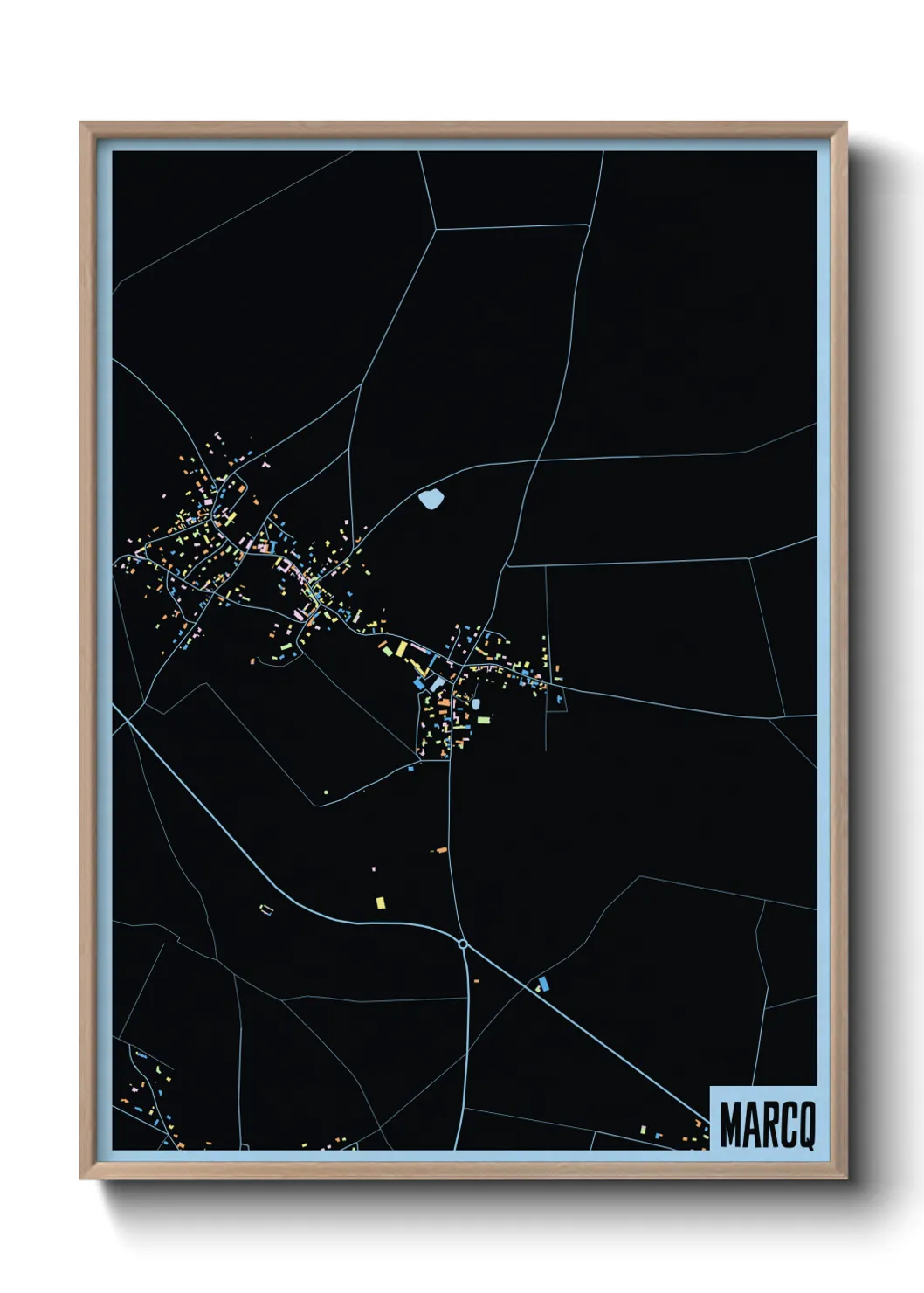 Une affiche de carte sur Marcq