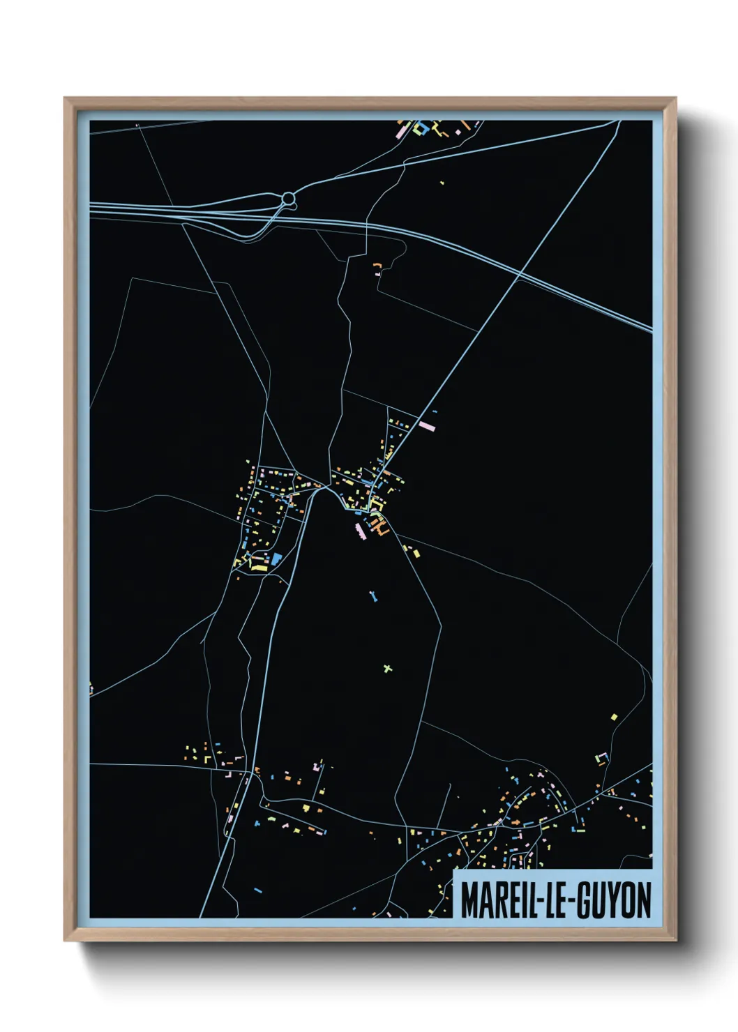 Une affiche de carte sur Mareil-le-Guyon