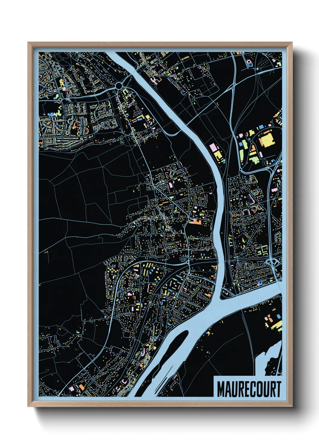 Une affiche de carte sur Maurecourt