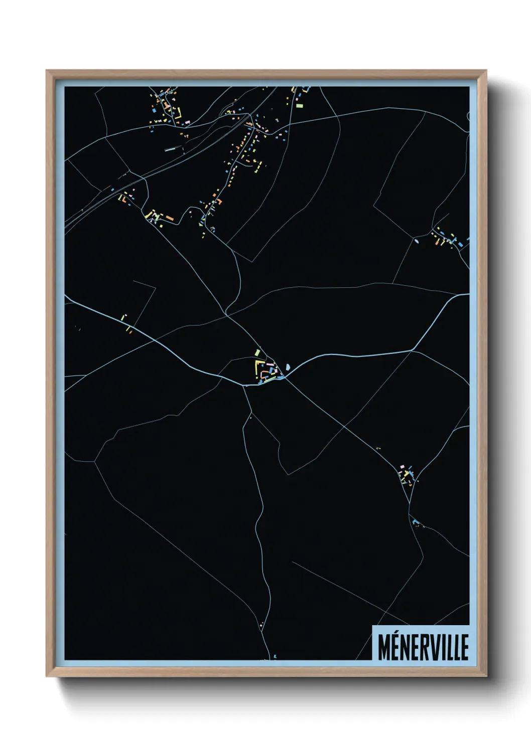 Une affiche de carte sur Ménerville