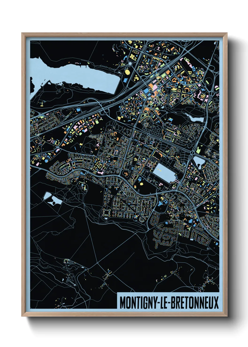 Une affiche de carte sur Montigny-le-Bretonneux