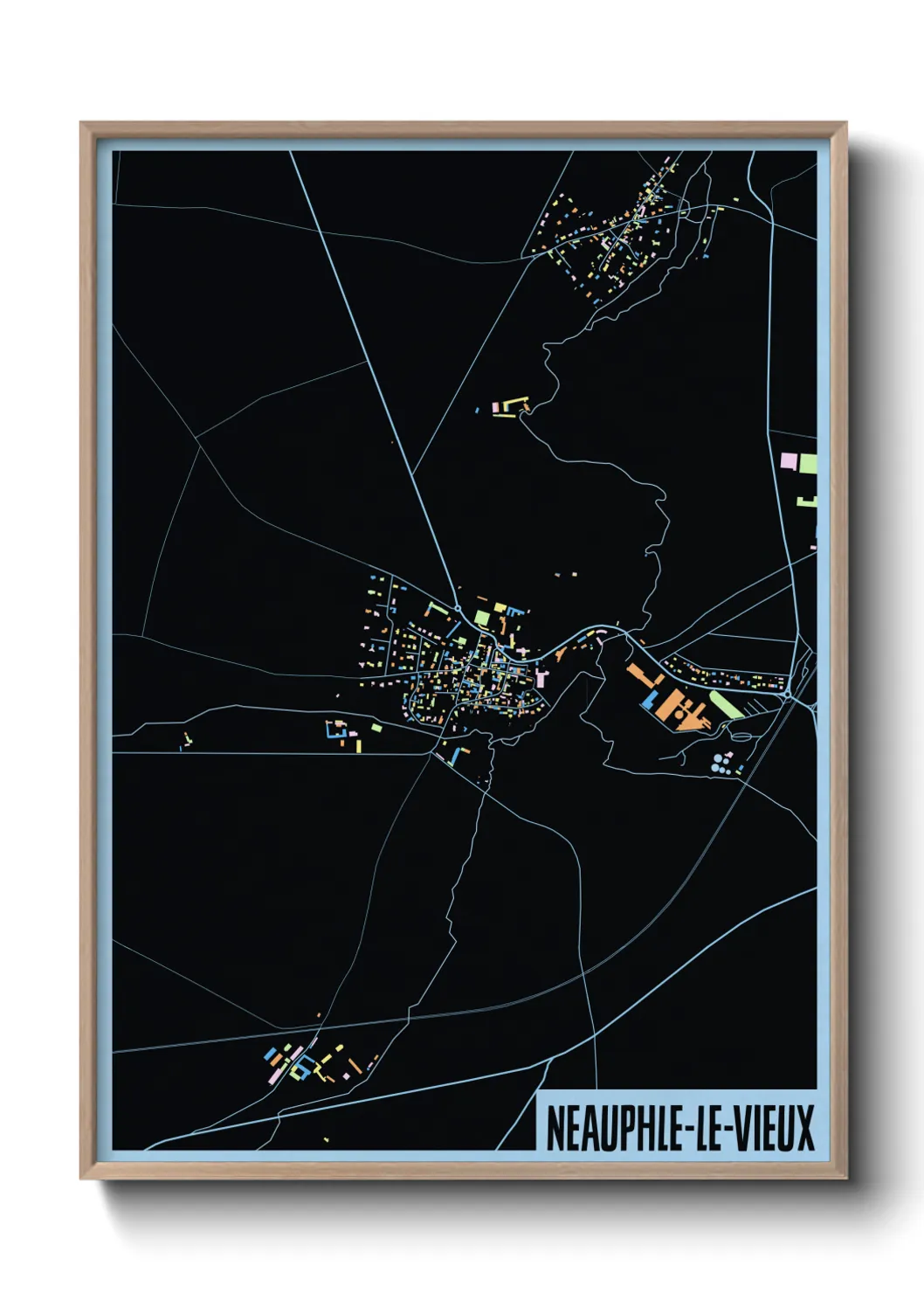 Une affiche de carte sur Neauphle-le-Vieux