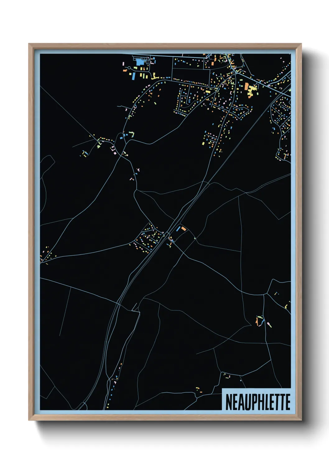 Une affiche de carte sur Neauphlette