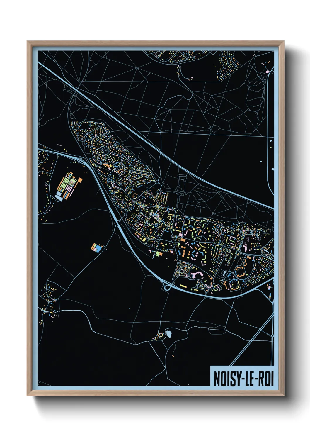 Une affiche de carte sur Noisy-le-Roi