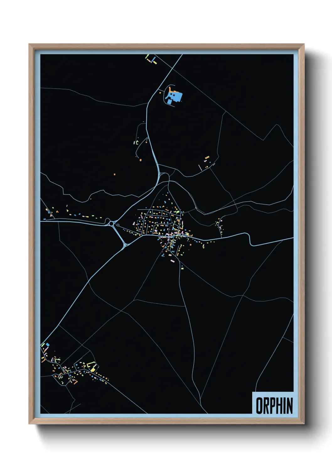 Une affiche de carte sur Orphin