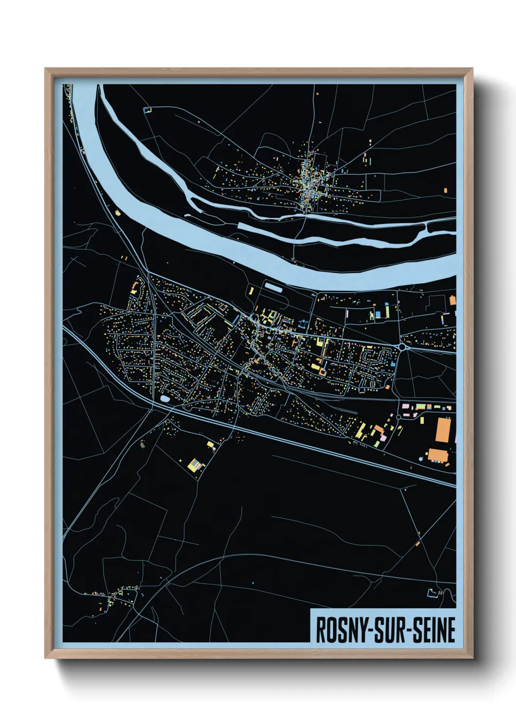 Un poster carteRosny-sur-Seine