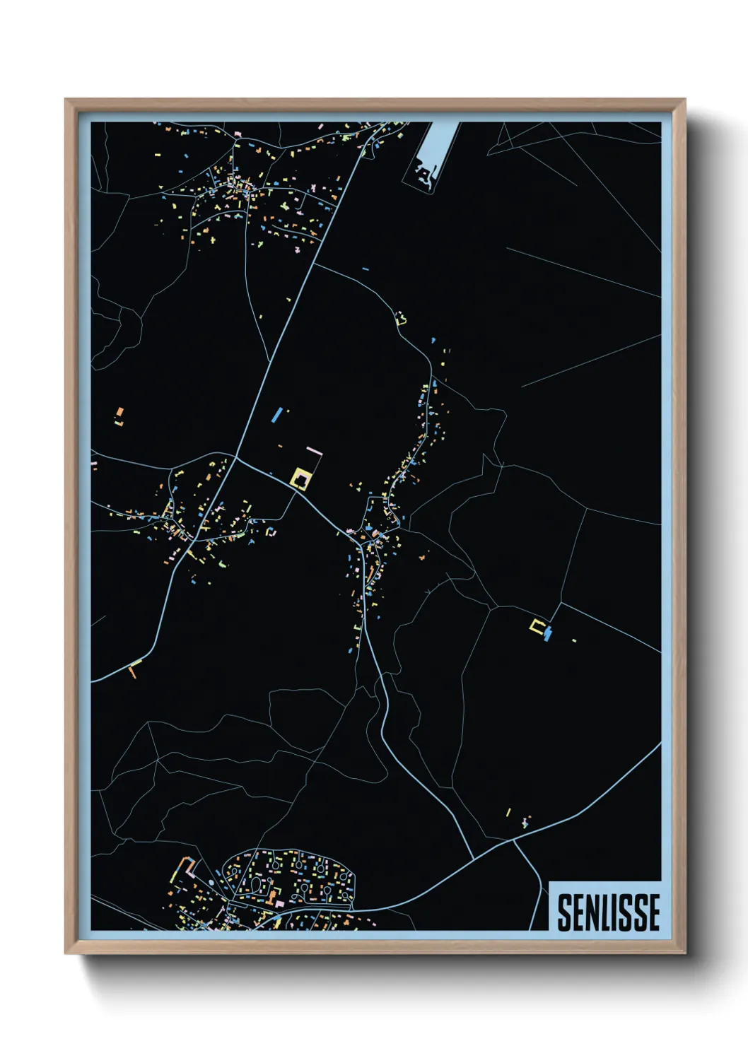 Une affiche de carte sur Senlisse