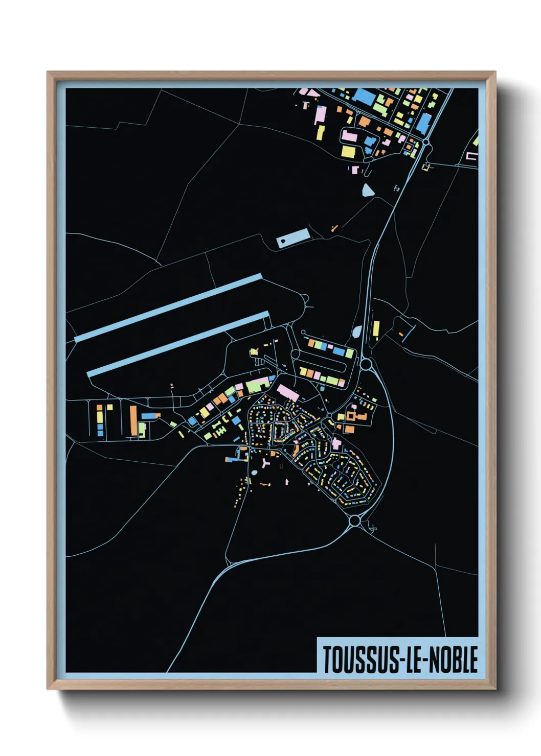 Une affiche de carte sur Toussus-le-Noble