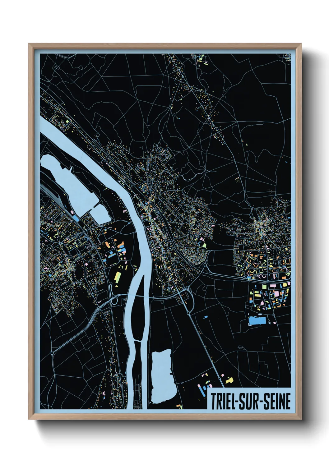 Une affiche de carte sur Triel-sur-Seine