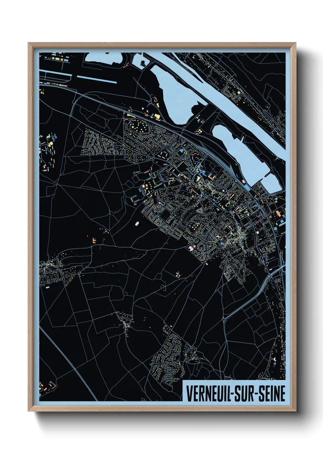 Une affiche de carte sur Verneuil-sur-Seine