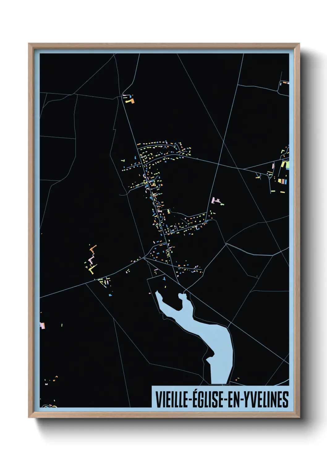 Une affiche de carte sur Vieille-Église-en-Yvelines