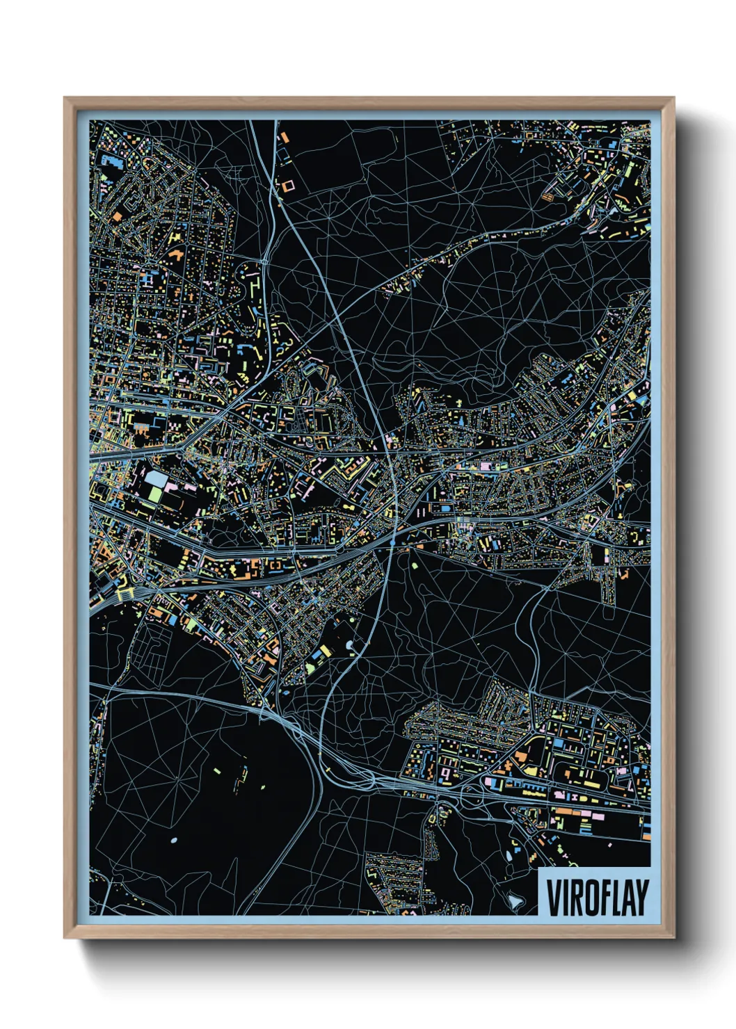 Une affiche de carte sur Viroflay