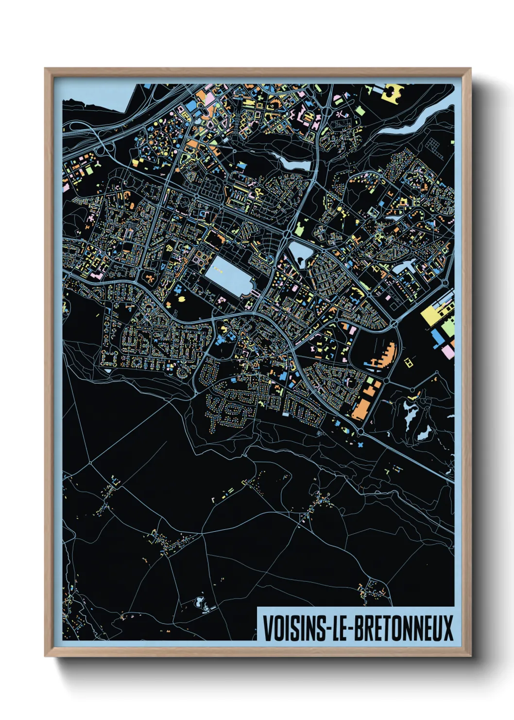 Une affiche de carte sur Voisins-le-Bretonneux