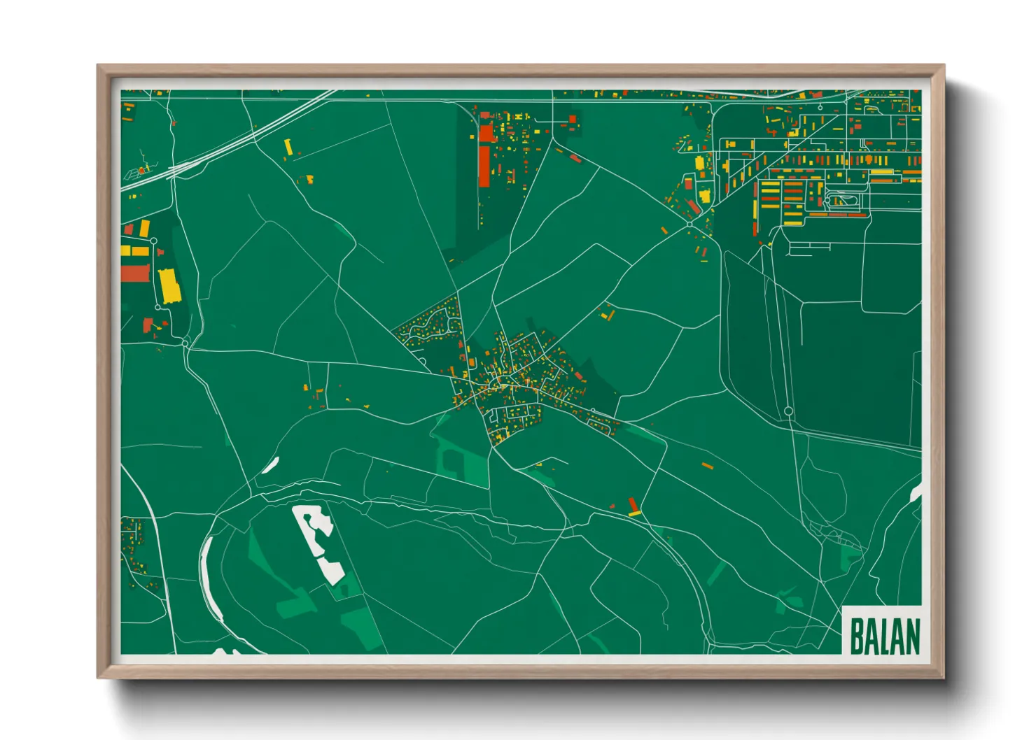 Une affiche de carte sur Balan