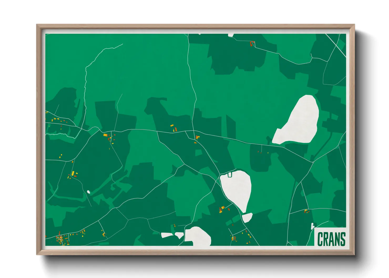 Une affiche de carte sur Crans