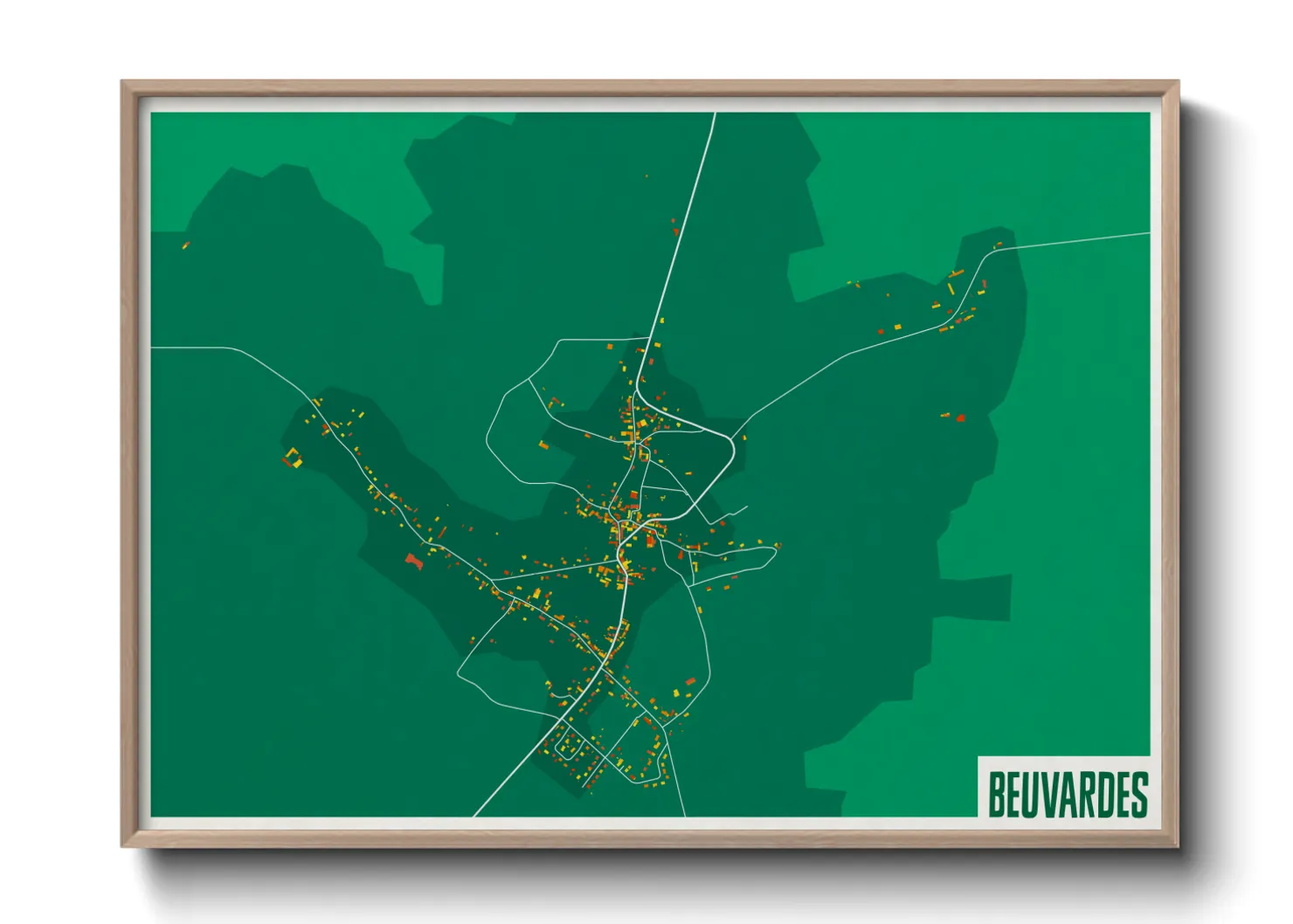 Une affiche de carte sur Beuvardes