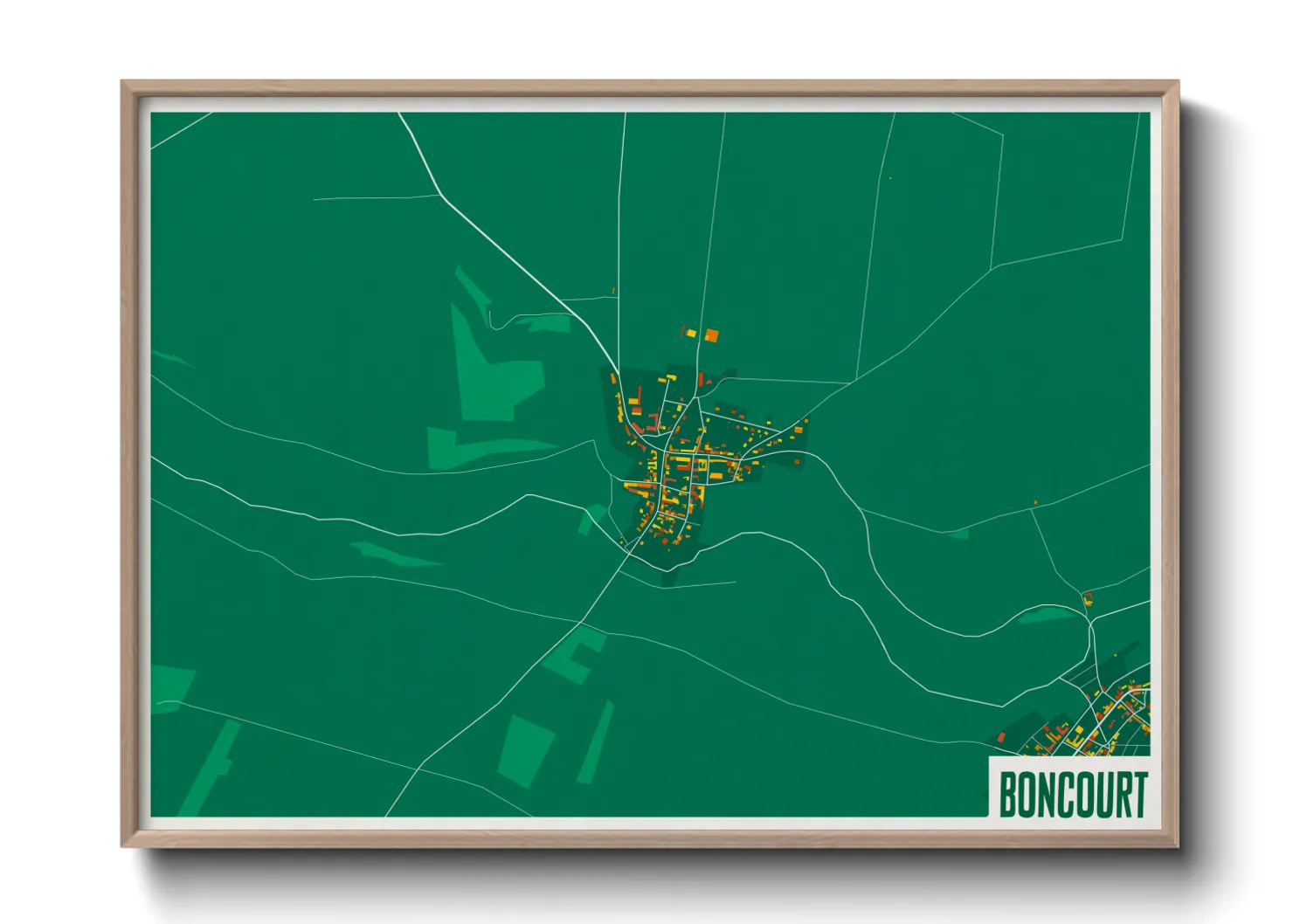 Une affiche de carte sur Boncourt