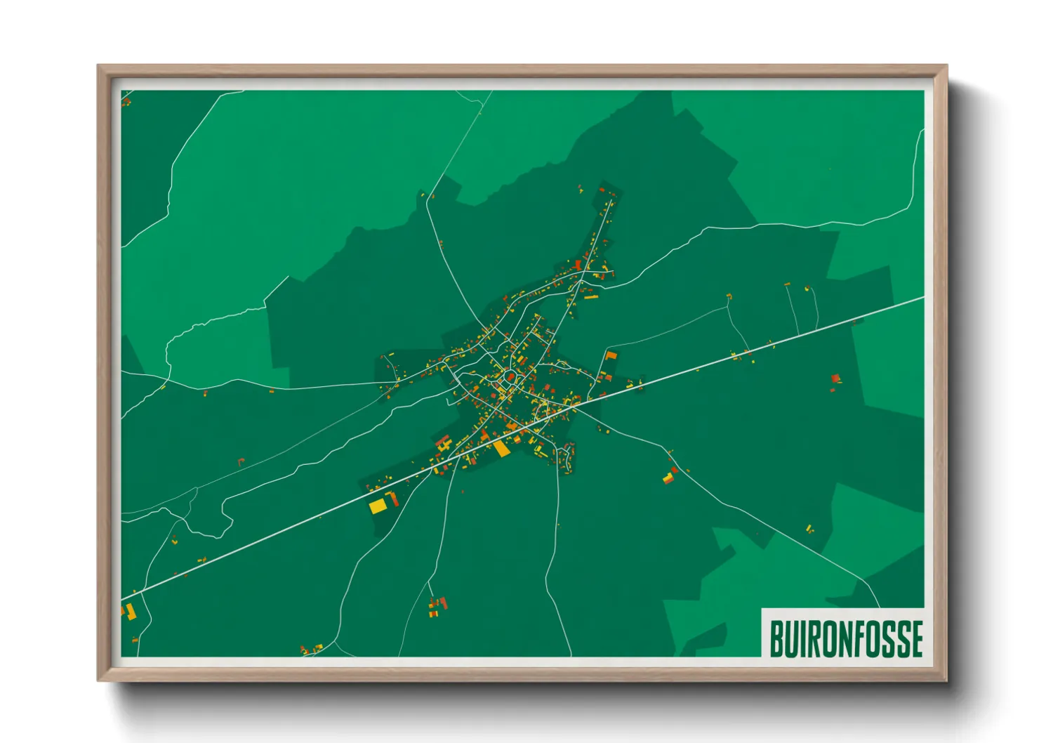 Une affiche de carte sur Buironfosse