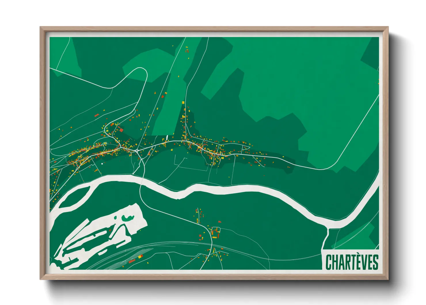 Une affiche de carte sur Chartèves