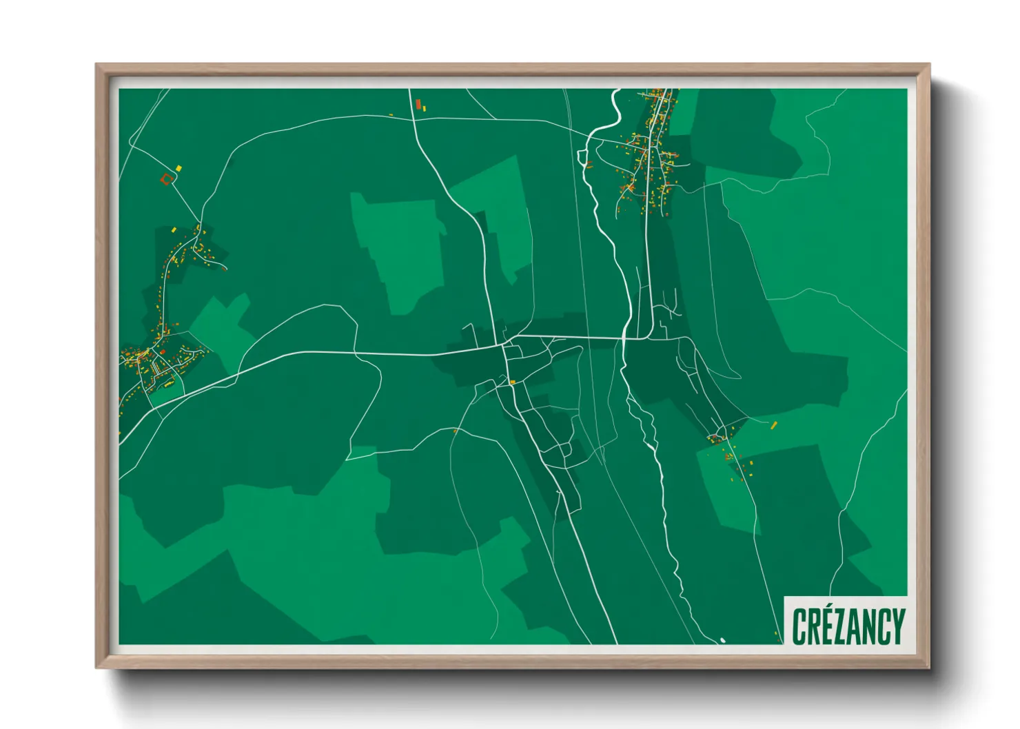 Une affiche de carte sur Crézancy