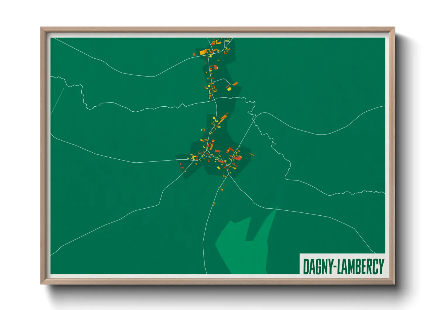 Une affiche de carte sur Dagny-Lambercy