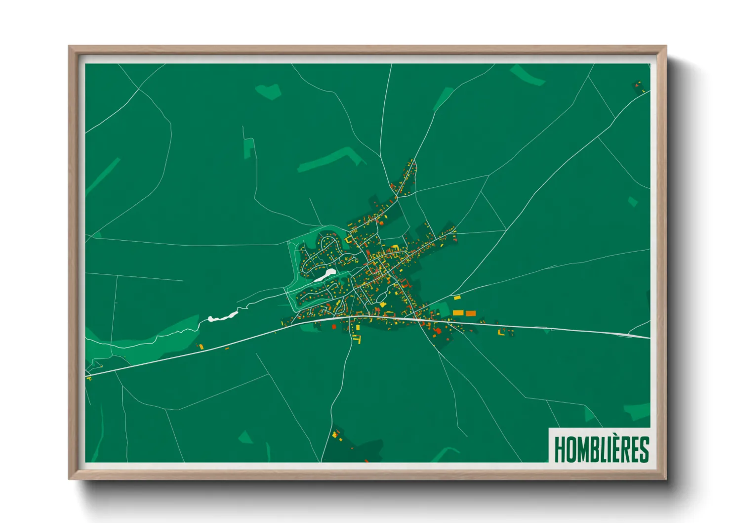 Une affiche de carte sur Homblières