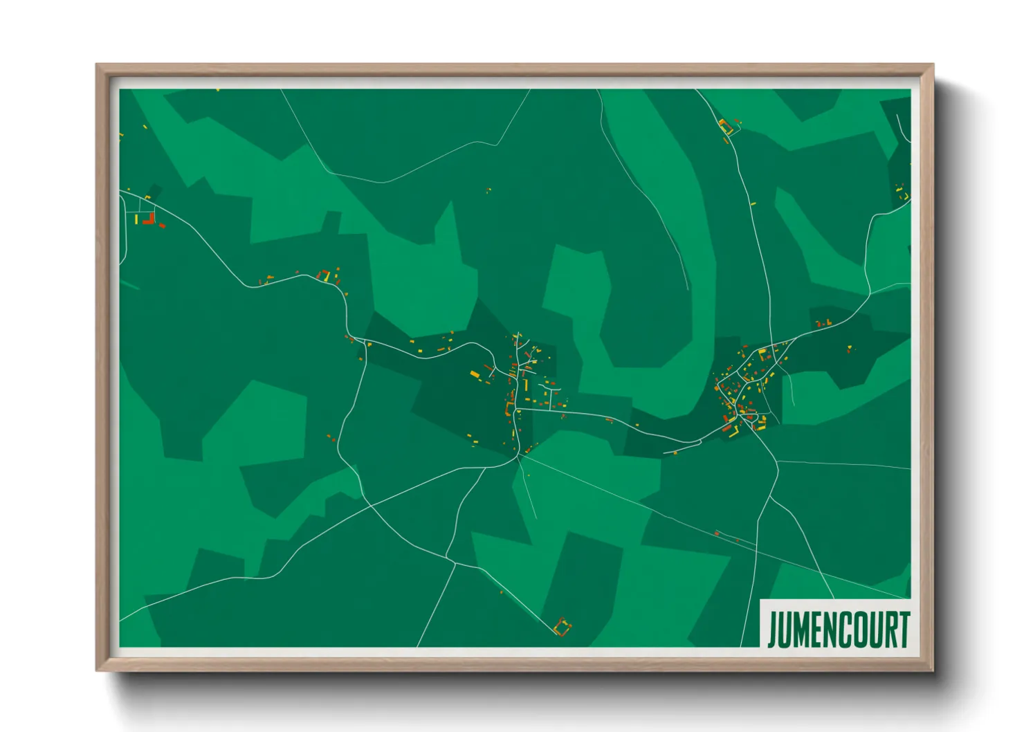 Une affiche de carte sur Jumencourt